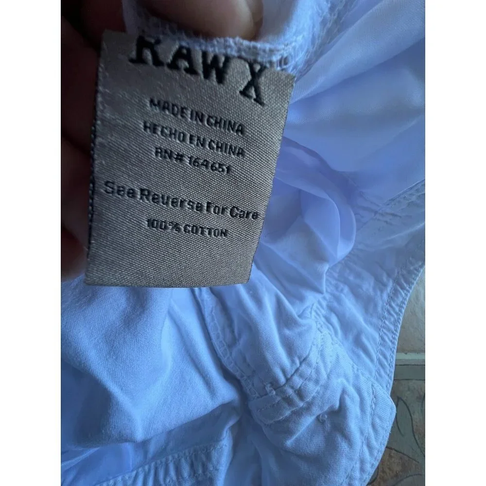 RawX Regular-Fit Belted White Cargo Shorts‎ Tailored Men size 38